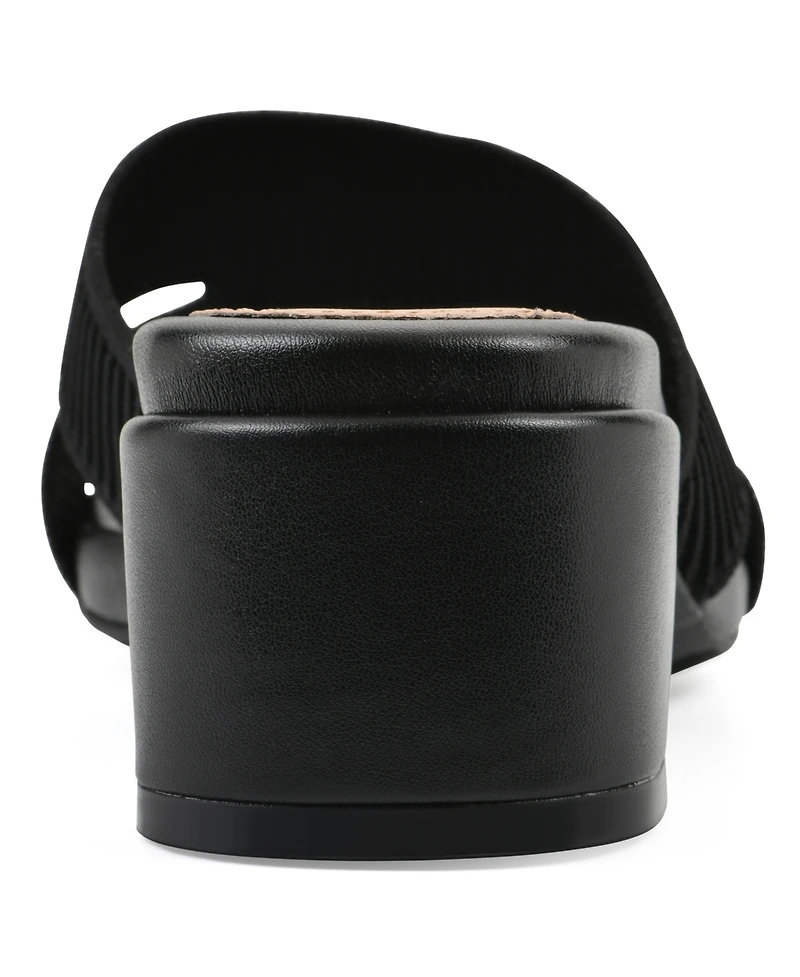 White Mountain Women's Milled Round Toe Dress Sandals