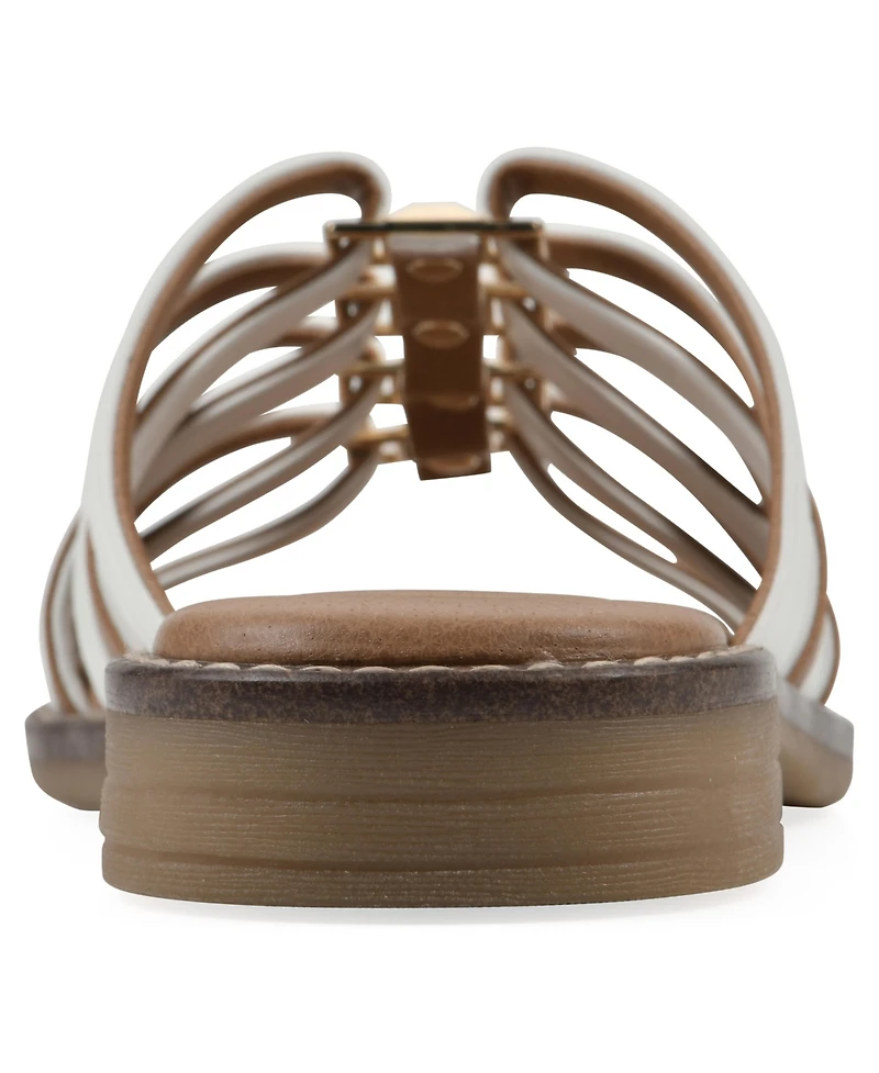 White Mountain Women's Mazy Slip-On Flat Sandals