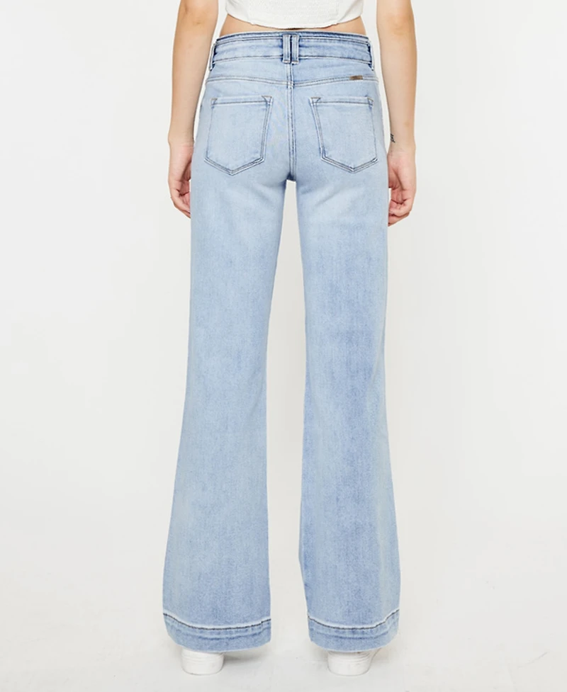 Kancan Women's Holly High Rise Slim Flare Jeans