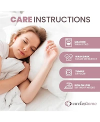 Circles Home 100% Cotton Breathable Pillow Protector with Zipper – White ( Pack