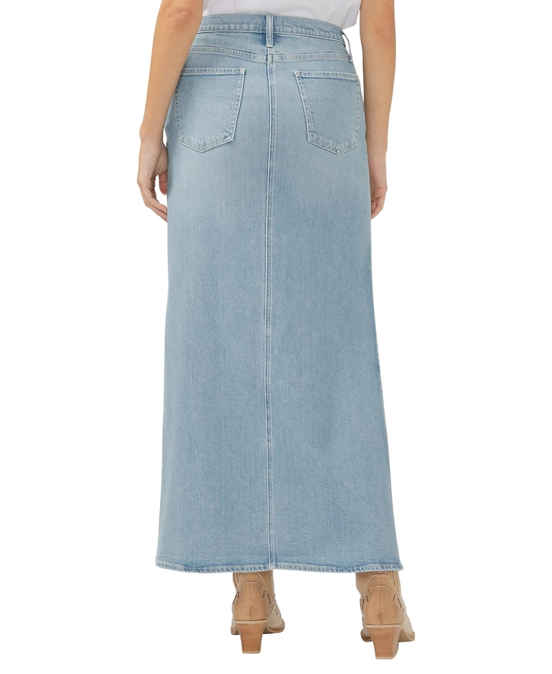 Silver Jeans Co. Women's Side Split Denim Maxi Skirt