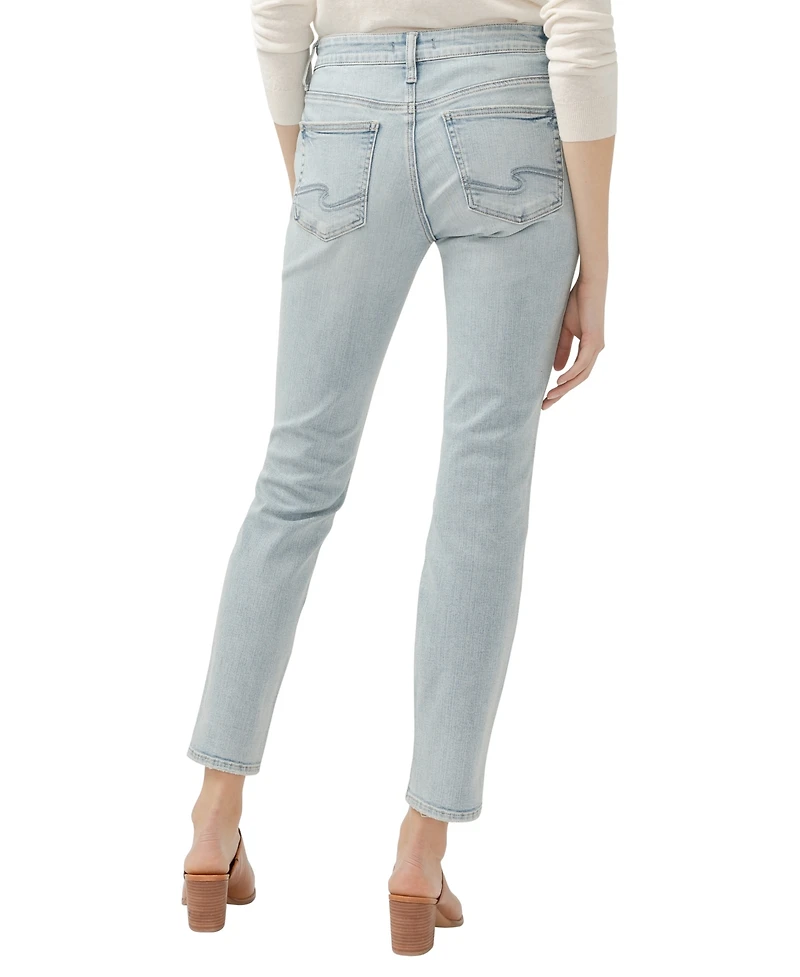 Silver Jeans Co. Women's Boyfriend Mid Rise Slim Leg