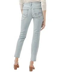 Silver Jeans Co. Women's Boyfriend Mid Rise Slim Leg