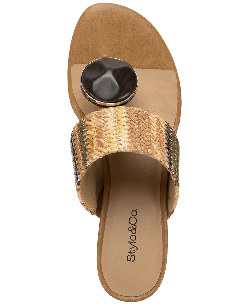 Style & Co Women's Brandyy Embellished Raffia Sandals, Exclusively at Macy's