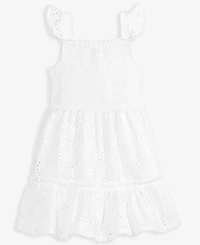 On 34th Little Girl's Cotton Eyelet Smocked Mommy & Me Flutter-Sleeve Dress, Exclusively at Macy's