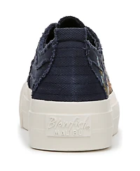 Blowfish Malibu Women's Sadie-Sun Embroidered Lace Up Platform Sneakers