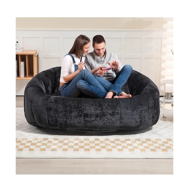 Bean Bag Chair Sofa, Memory Foam Lazy Lounger for Living Room, Bedroom, Gaming, Indoor-The Pop Home