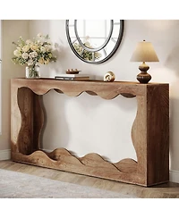 Tribesigns 63 Inches Farmhouse Console Table with Storage, Couch Table Behind Sofa, Long Entryway Table, Sofa Console Table, Narrow Console Table, Hal