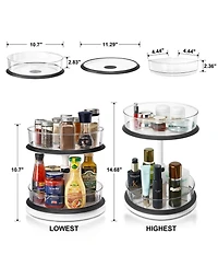 Sorbus 2-Tier Clear Lazy Susan Turntable Organizer