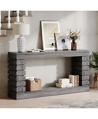 Tribesigns 70.8-Inch Long Console Table, Wood Entryway Table with Storage, Narrow Sofa Couch for Living Room Hallway