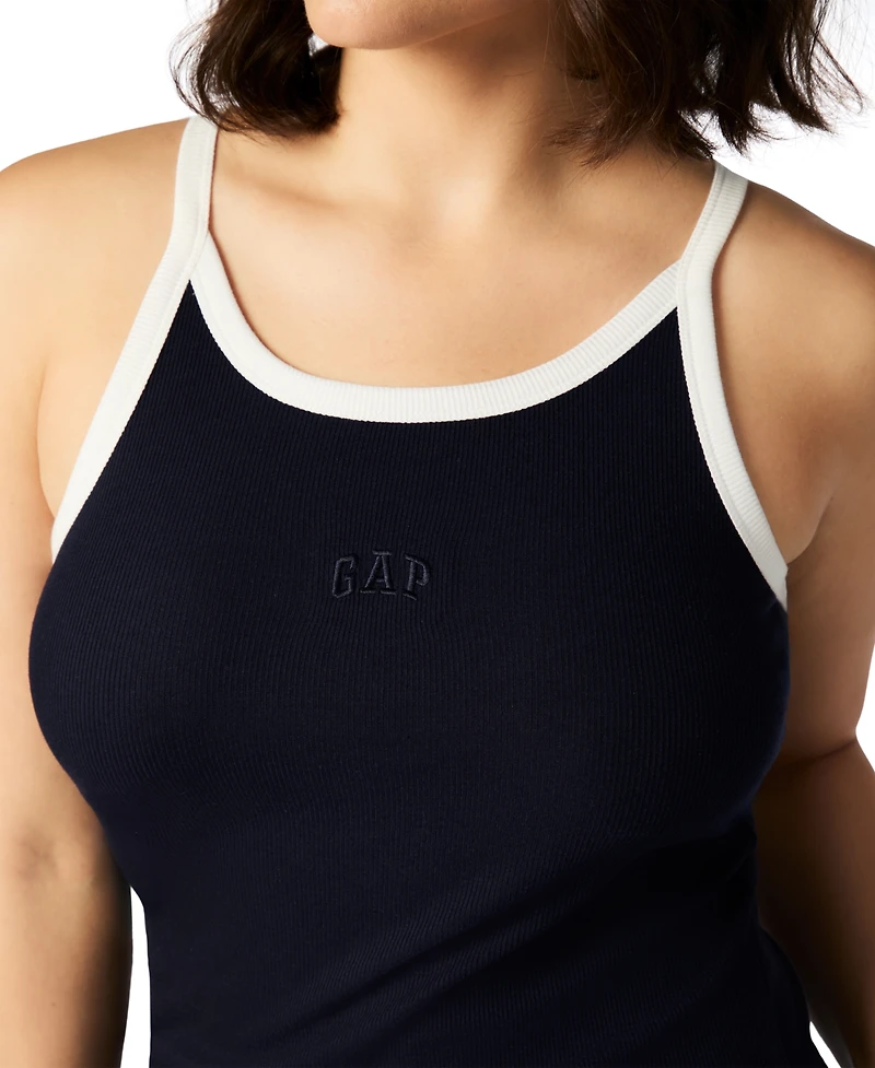Gap Women's Striped Halter-Neck Sleeveless Pajama Top