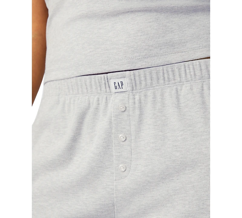 Gap Women's Ribbed Mid-Rise Lounge Pajama Pants