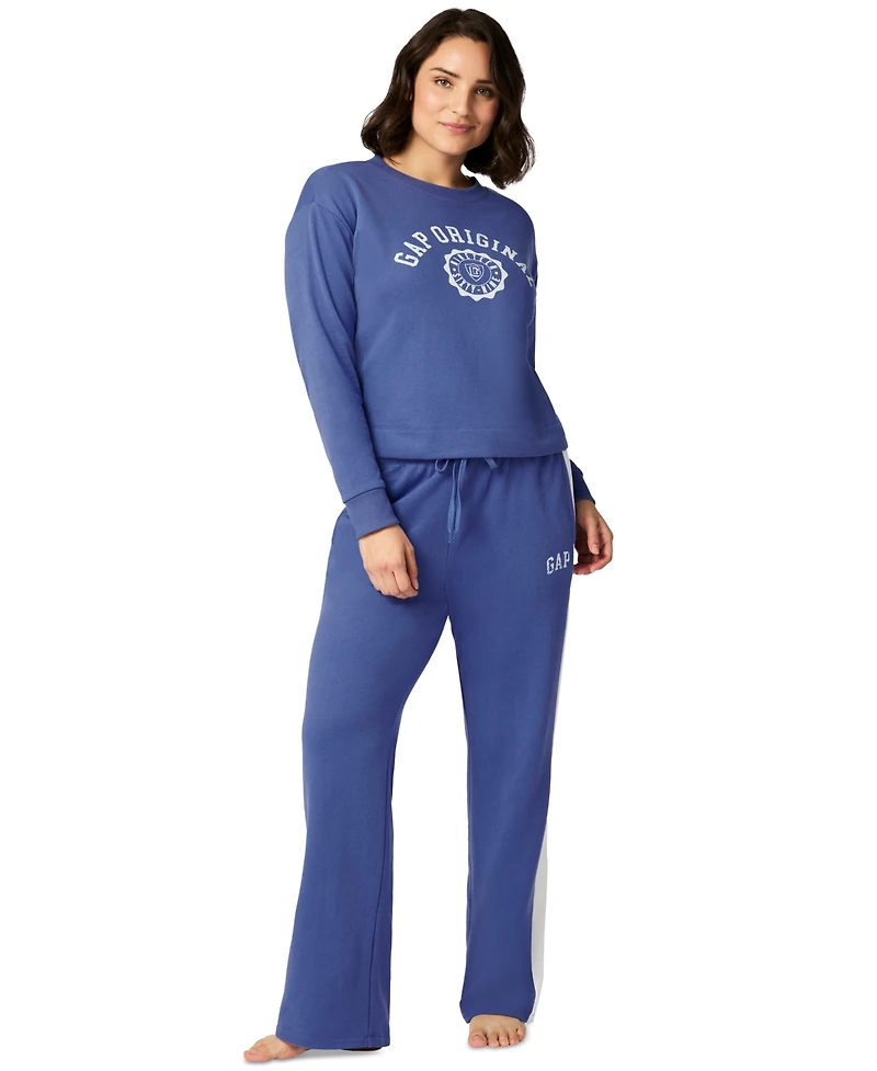 Gap Women's Logo French Terry Drawstring Pajama Pants