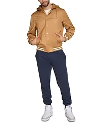 Champion Men's Jersey Hood Varsity Bomber Jacket