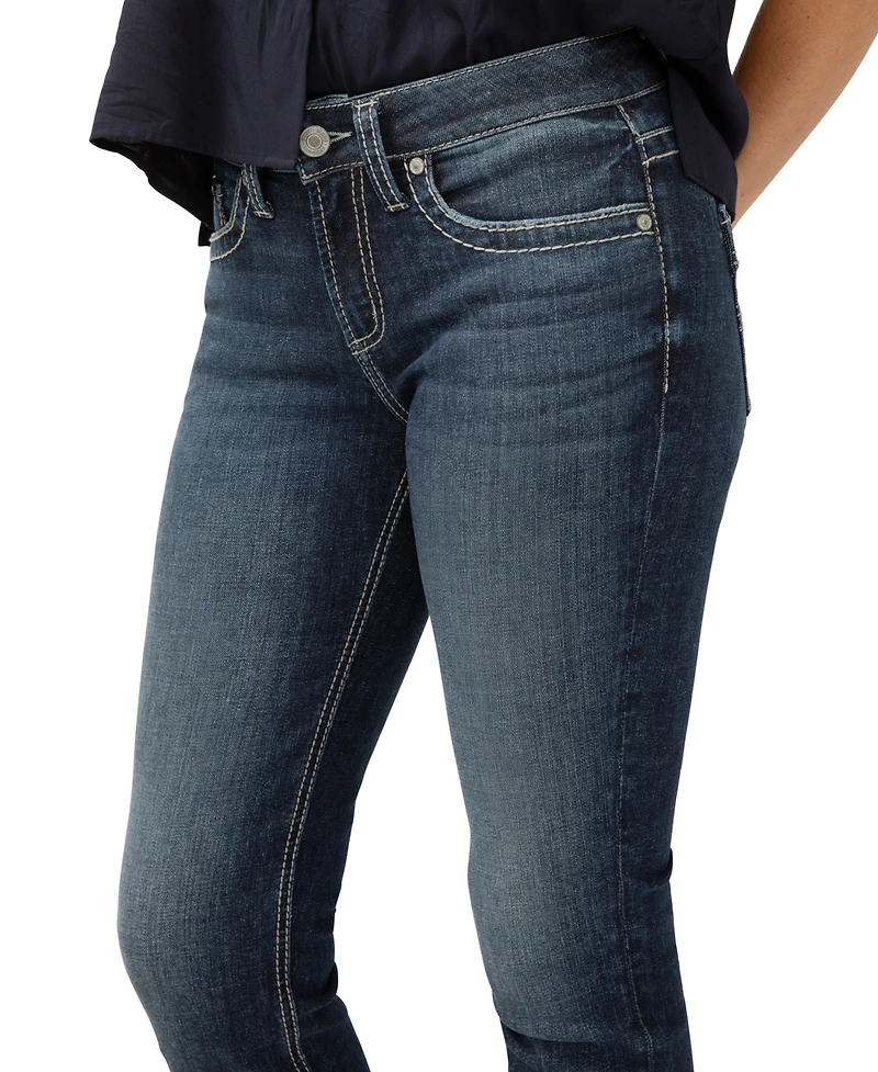 Silver Jeans Co. Women's Suki Mid Rise Curvy Fit Capri