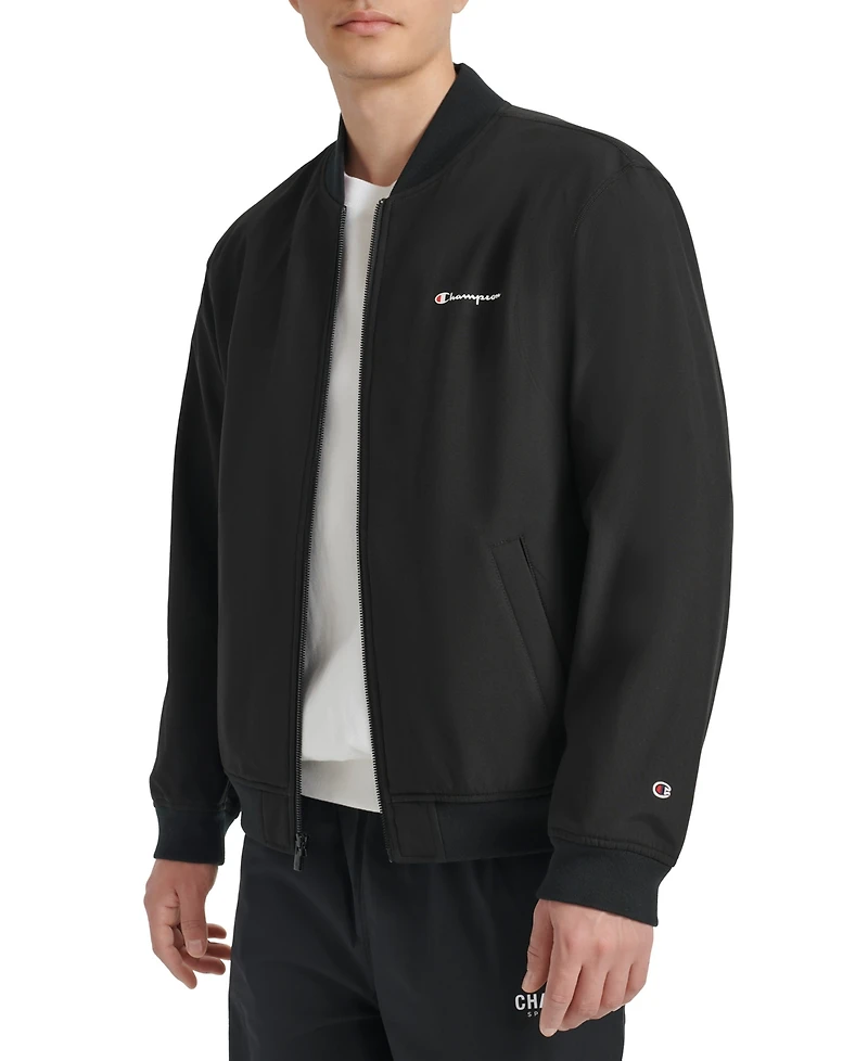 Champion Men's Logo Varsity Bomber Jacket