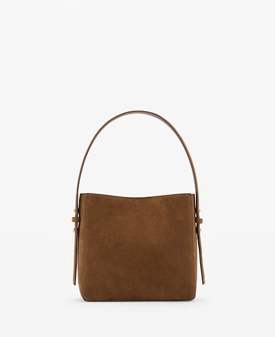 Mango Women's Suede Mini Shopper Bag