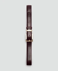Mango Women's Square Buckle Leather Belt