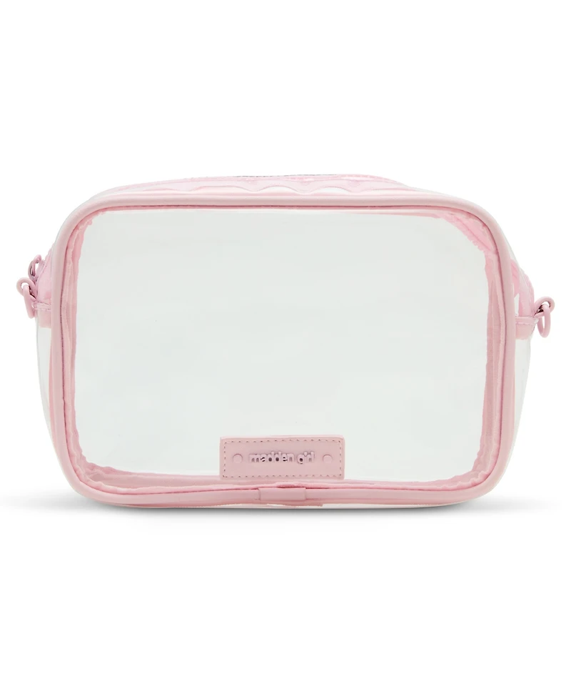 Madden Girl Ryann Clear Vinyl Camera Crossbody Bag