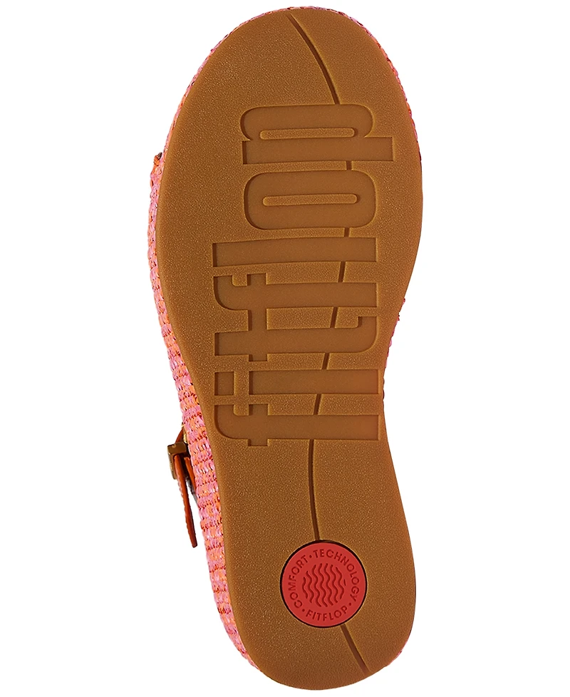 FitFlop Women's Platform Woven Wedge Sandals