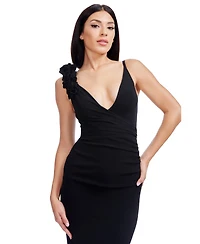 Dress the Population Women's Nissa Ruffled Midi