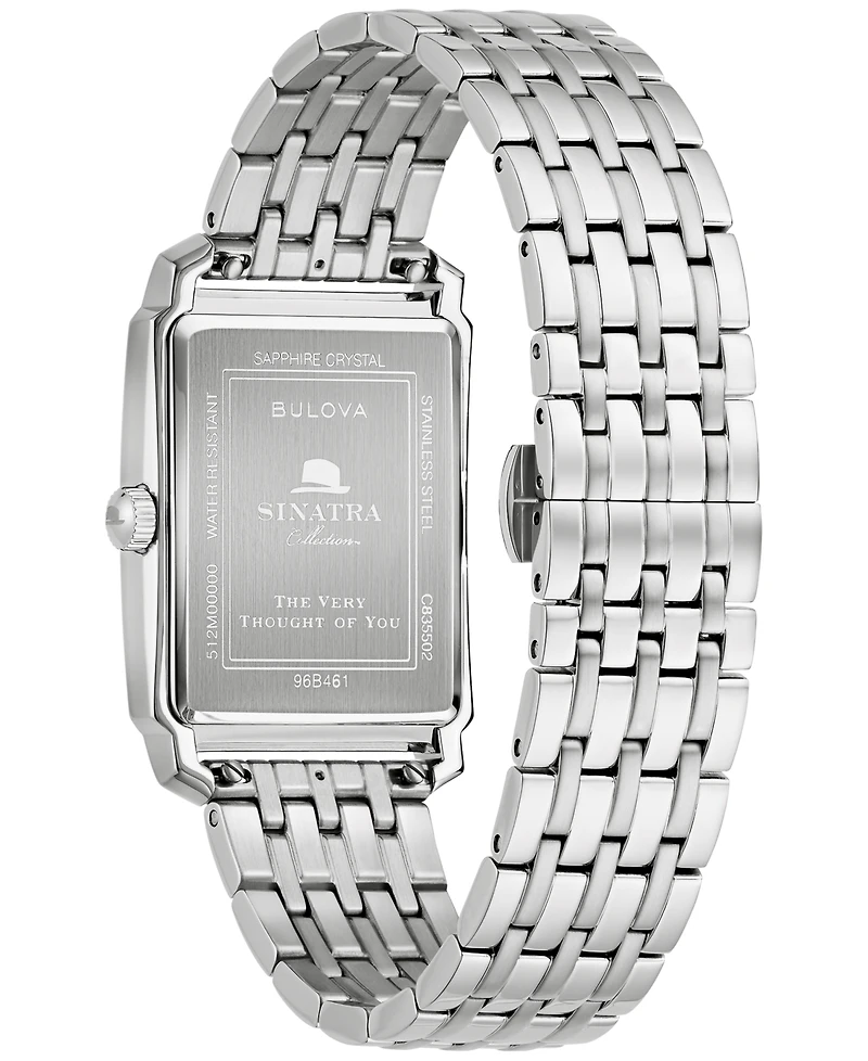 Bulova Men's The Very Thought of You Frank Sinatra Special Edition Stainless Steel Bracelet Watch 30mm