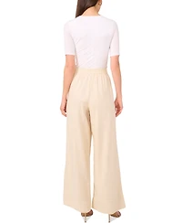 1.state Women's Wide-Leg Pull-On Side-Pocket Pants