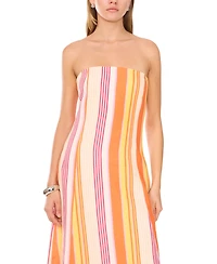 1.state Women's Striped Strapless Maxi Dress