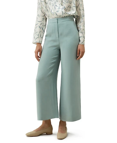 Lilysilk Women's Silk Wide Leg Tailored Pant with Mid Rise