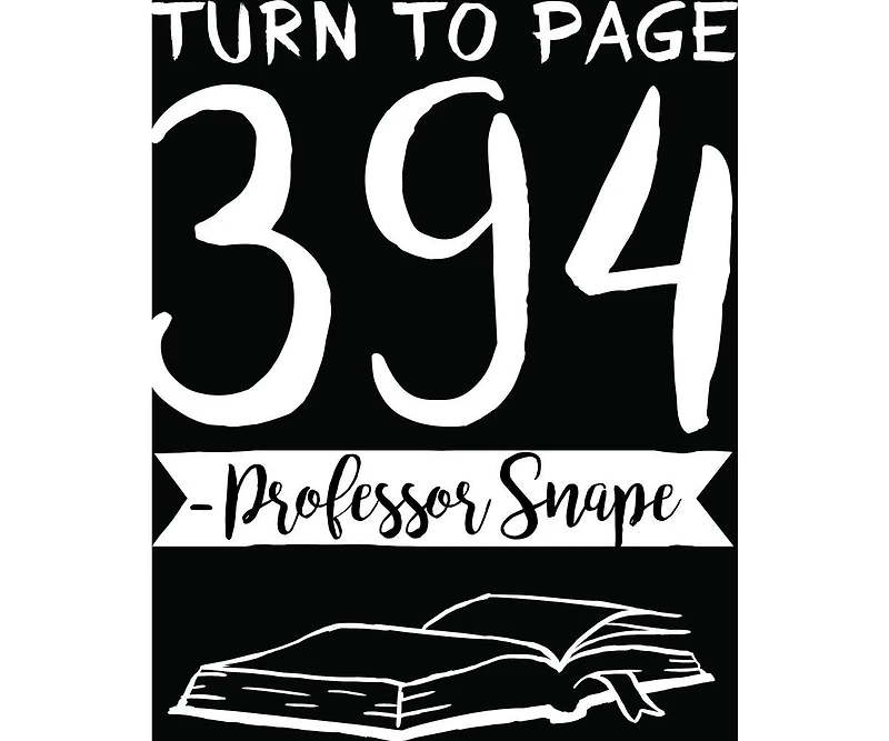 Harry Potter Big & Tall Turn to Page 394 Black T-shirt-4XL