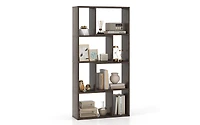 4-Tier Geometric Bookshelf with 8 Open Cubes for Living Room or Bedroom Storage