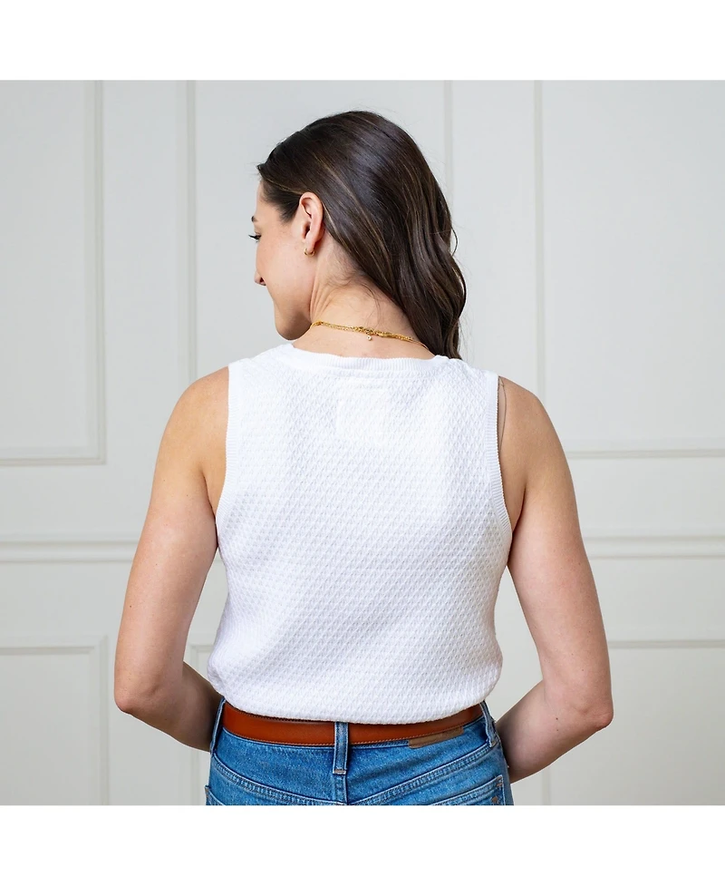 Hope & Henry Women's Organic Scoop Neck Sweater Tank