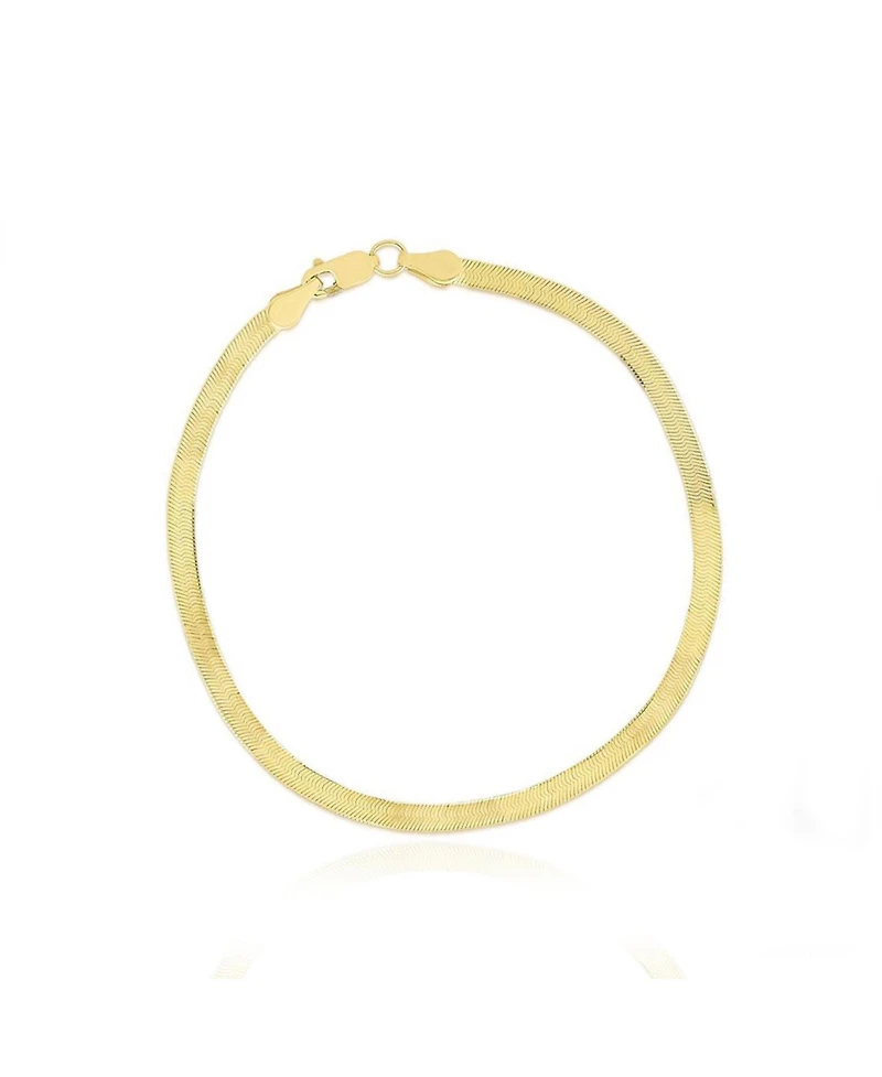 The Lovery Mini Herringbone Bracelet 14K Yellow Gold - 3 millimeters