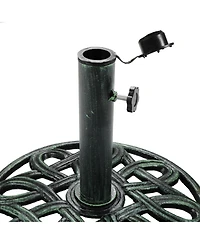 Cast Iron Patio Umbrella Base Stand - 17-Inch Diameter