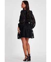 Quiz Women's Jacquard Mini Skater Dress