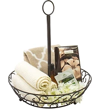 Sorbus 2-Tier Metal Countertop Fruit Basket & Bowl Stand - Stylish Storage for Kitchen & Dining - Bronze
