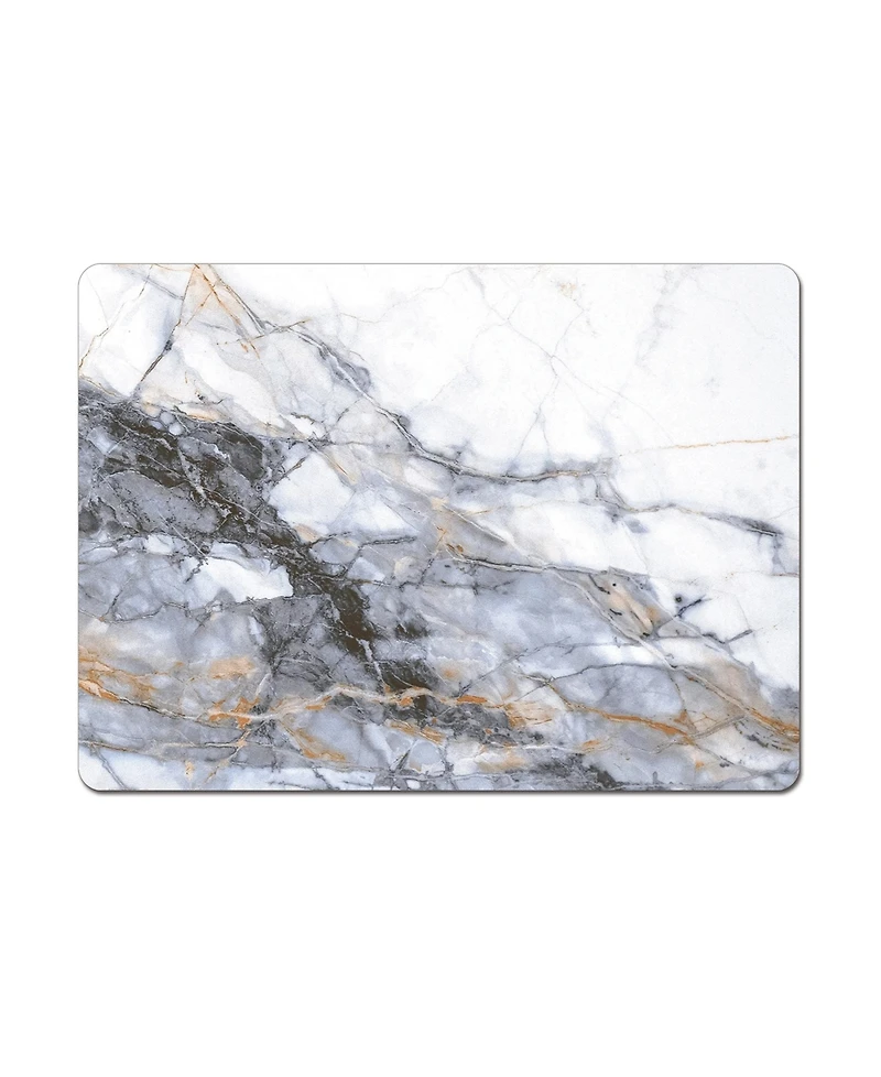 CounterArt Marble Note Hardboard Cork Placemats, Set of 4