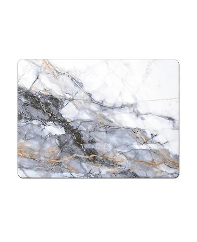 CounterArt Marble Note Hardboard Cork Placemats, Set of 4