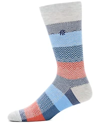 Perry Ellis Portfolio Men's Zig-Zag Crew Socks