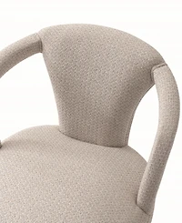 Manhattan Comfort Palmer 22.8" Modern Tweed Upholstered Dining Armchair