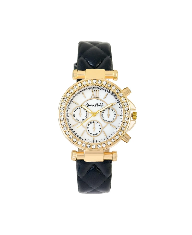 Jessica Carlyle Women's Cognac Leather Strap Analog Watch, 36mm
