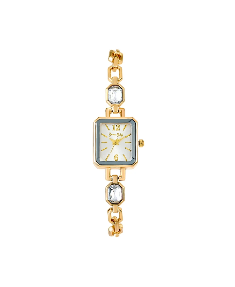 Jessica Carlyle Women's Shiny Gold Metal Alloy Analog Watch, 16mm