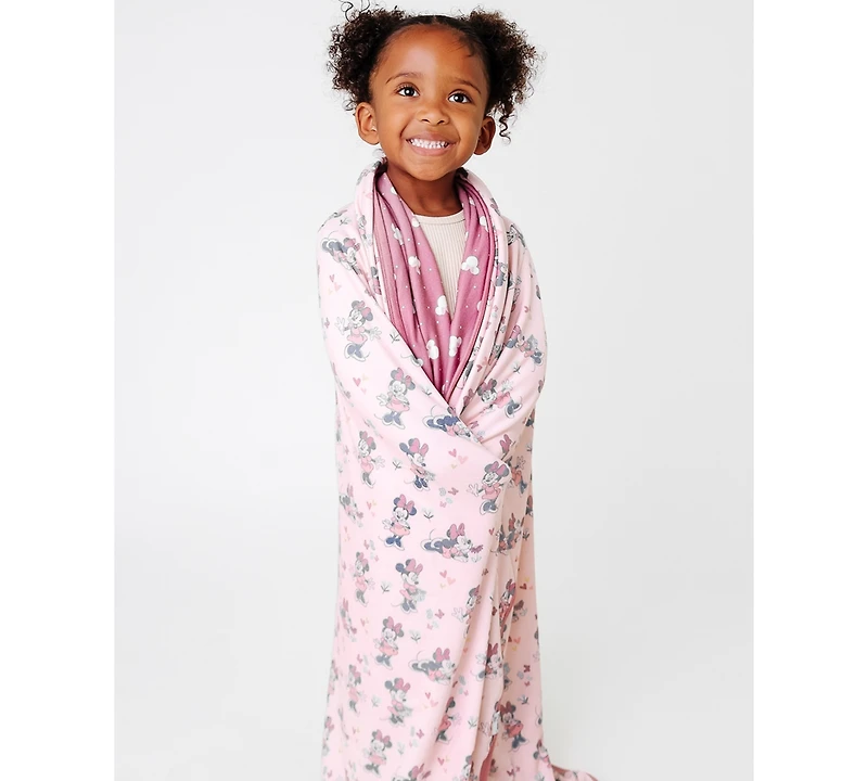 Copper Pearl Baby Minnie Mouse 3-Layer Stretchy Quilted Blanket