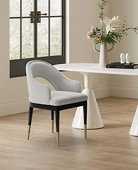 Manhattan Comfort Carrington 20.9" Modern Velvet Upholstered Dining Armchair