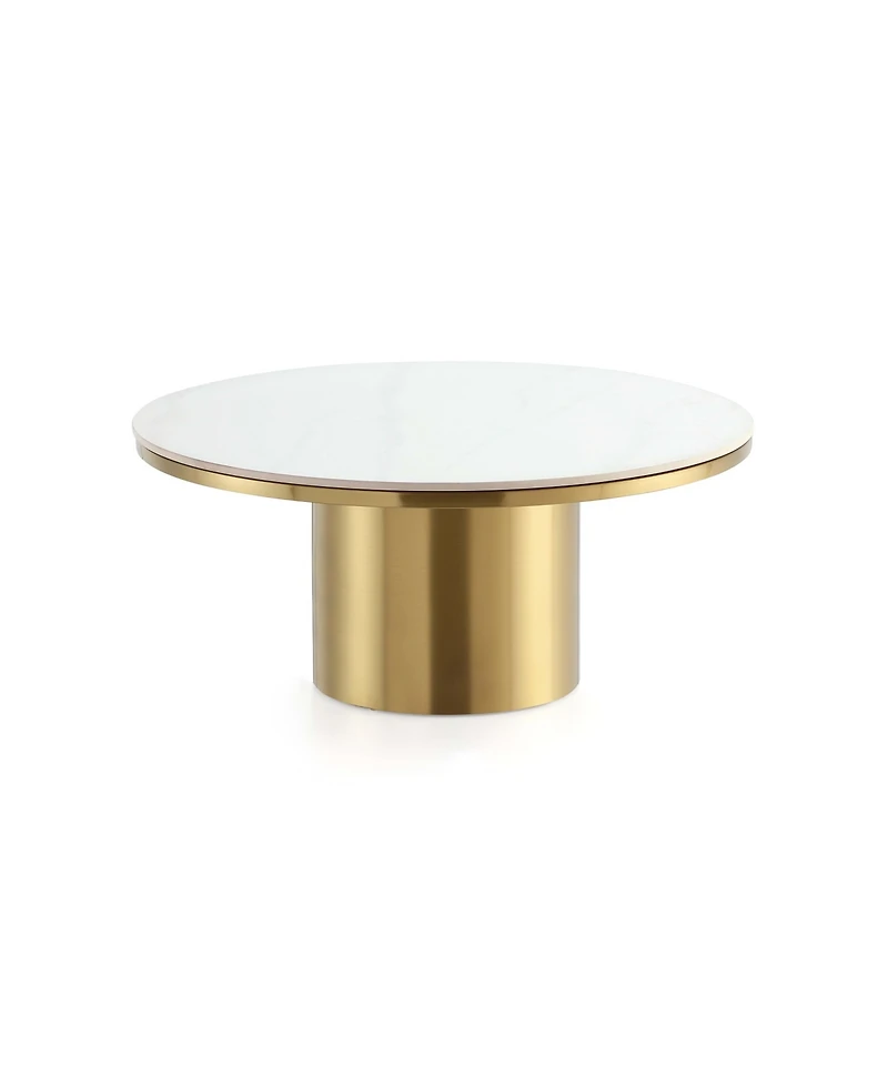 Manhattan Comfort Glenn 31.49" Modern Sintered Stone Top Coffee Table