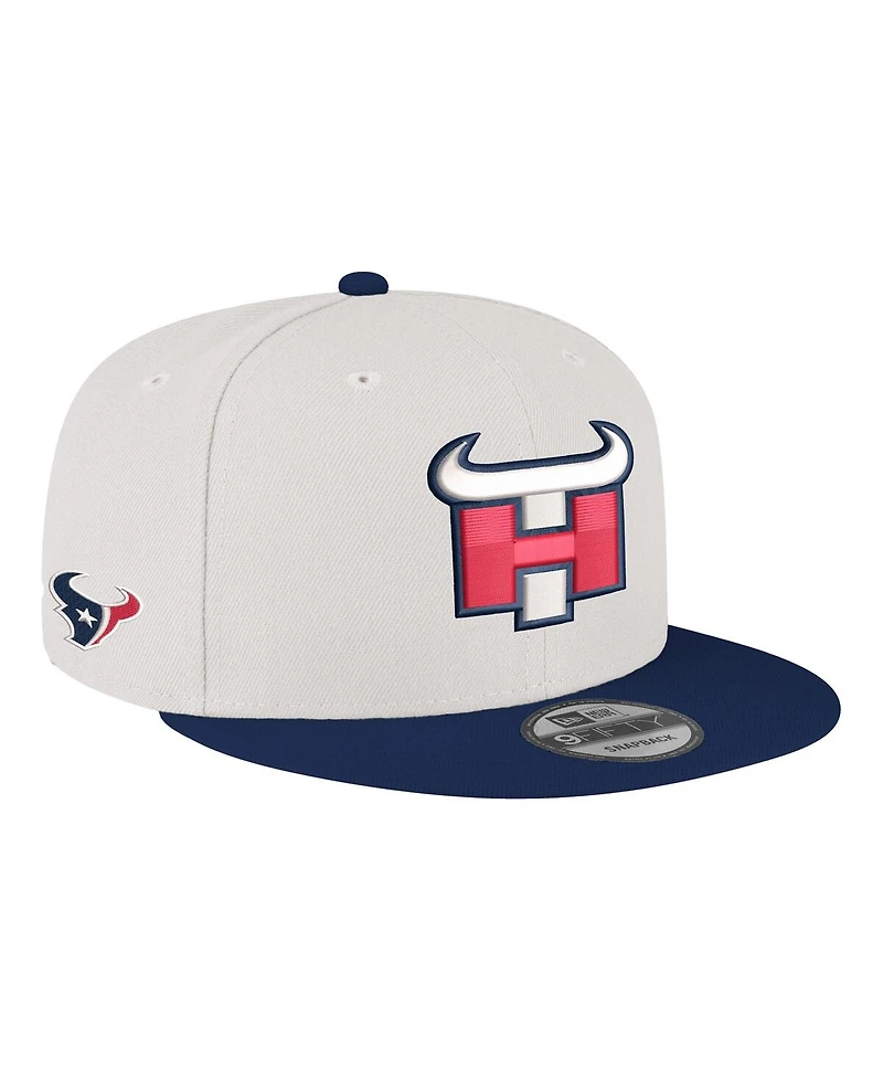 New Era Men's Cream/Navy Houston Texans City Originals 9FIFTY Snapback Hat