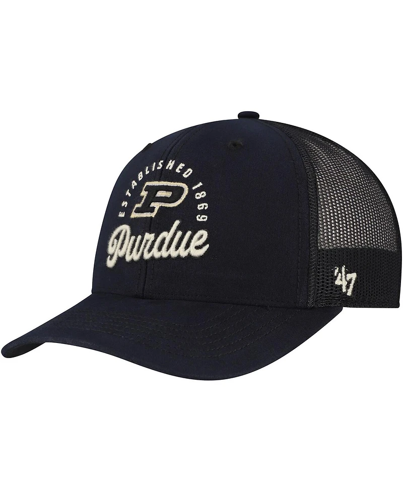 '47 Brand Men's Black Purdue Boilermakers Pitstop Trucker Adjustable Hat