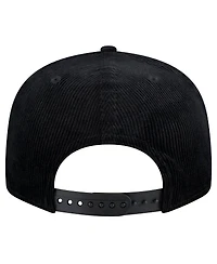 New Era Men's Black Chicago Bulls Throwback Display Corduroy 9FIFTY Snapback Hat