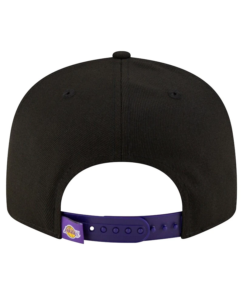 New Era Men's Black/Purple Los Angeles Lakers Sport Night Splatter 2-Tone 9FIFTY Snapback Hat