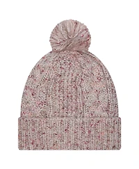New Era Women's Stone Denver Broncos Trendy Tone Cuffed Knit Hat with Pom